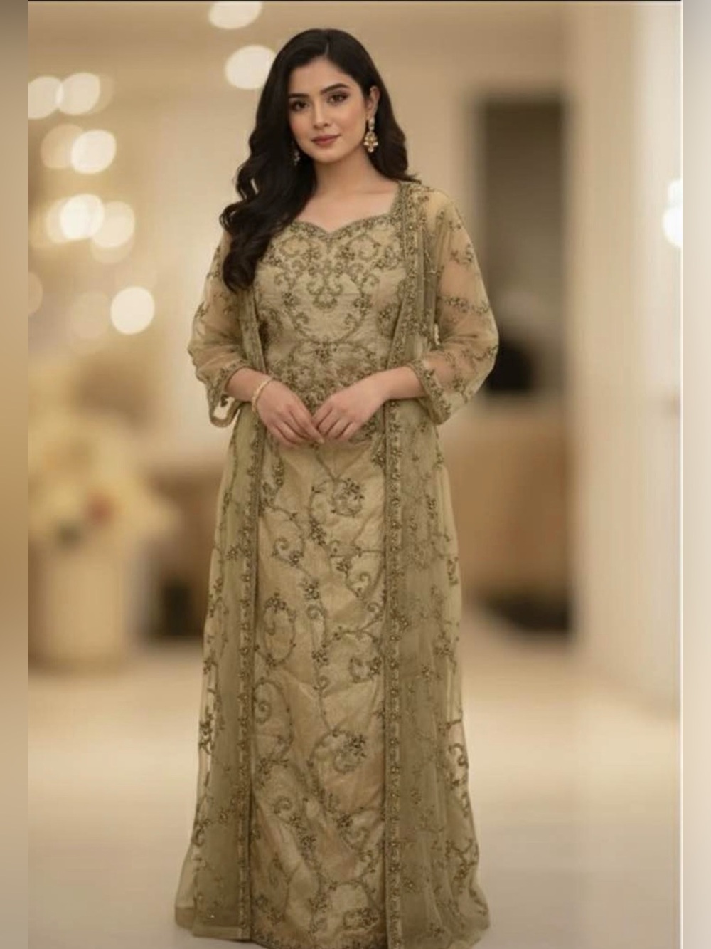 Gold 4 Piece Lehenga